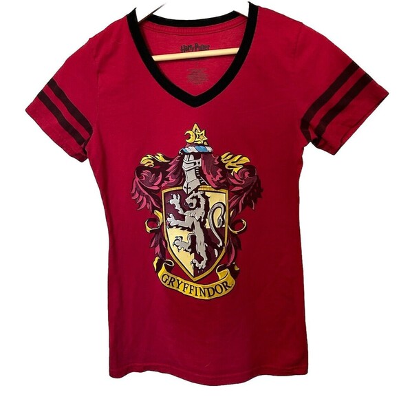 Harry Potter Tops - Harry Potter Gryffindor Women's Medium Red V-Neck Jersey T Shirt